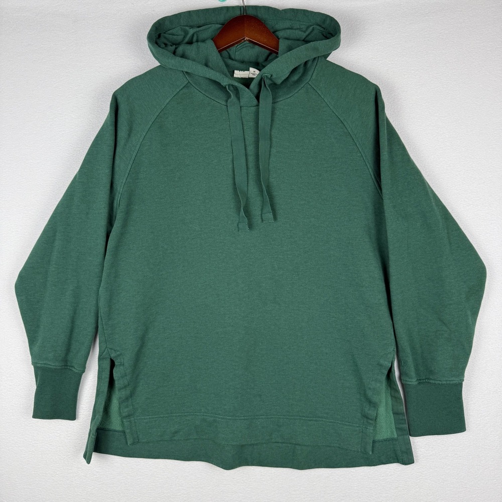 Tentree Treefleece Slit Hem Oversized Hoodie Womens M Green Organic Cotton